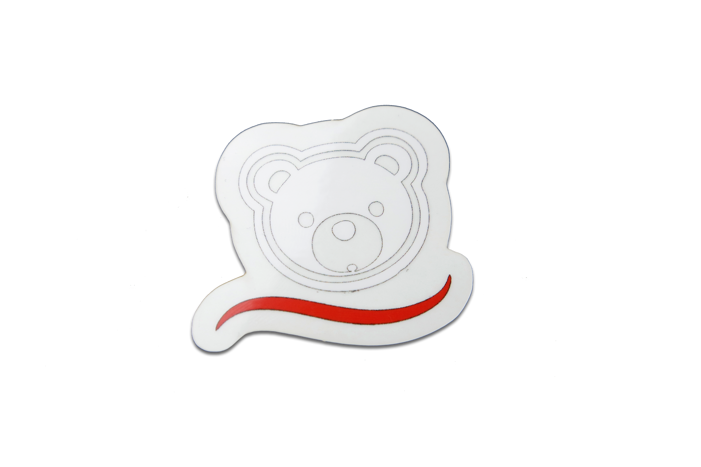 Bear Sticker | White