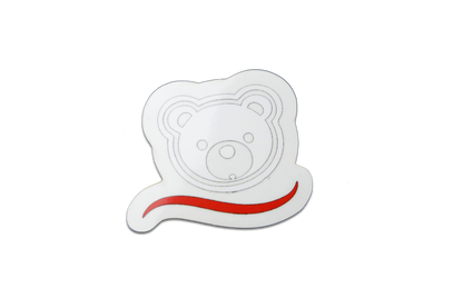 Bear Sticker | White